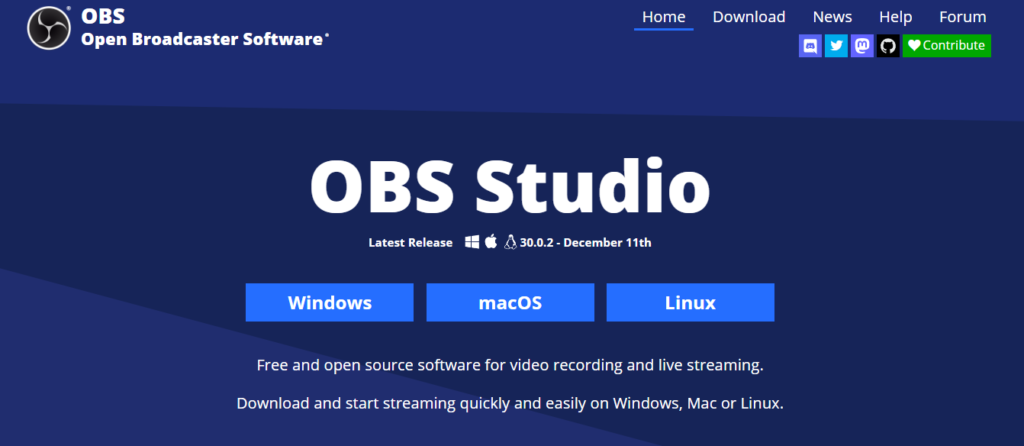 Access OBS studio