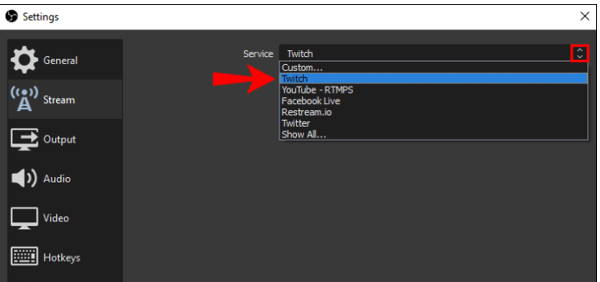 Choose your Preferred social media or streaming site