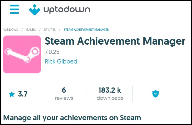 Uptodowm Steam Achievement Manager