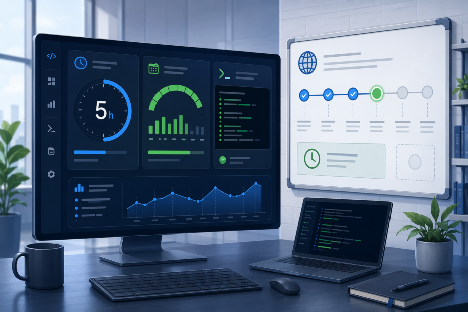 Codex usage dashboard with five-hour reset clock, weekly limit meter, and public reset timeline